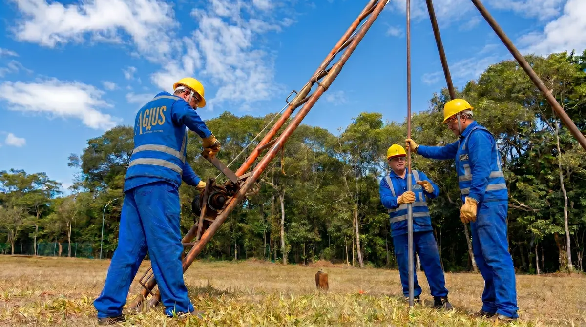 Serviço de sondagem de solo SPT da Agius